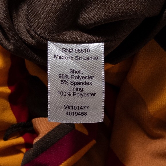 Coldwater Creek Maxi Dress Women 16 Multicolor Bold Stripe Stretch Knit Casual - Picture 9 of 9